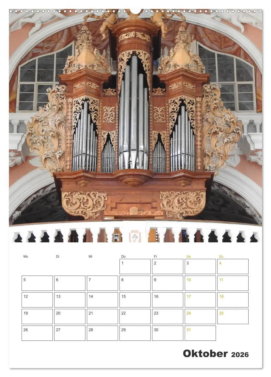 Bild: 9783516381023 | Orgeln zum Verlieben! (Wandkalender 2026 DIN A2 hoch), CALVENDO...