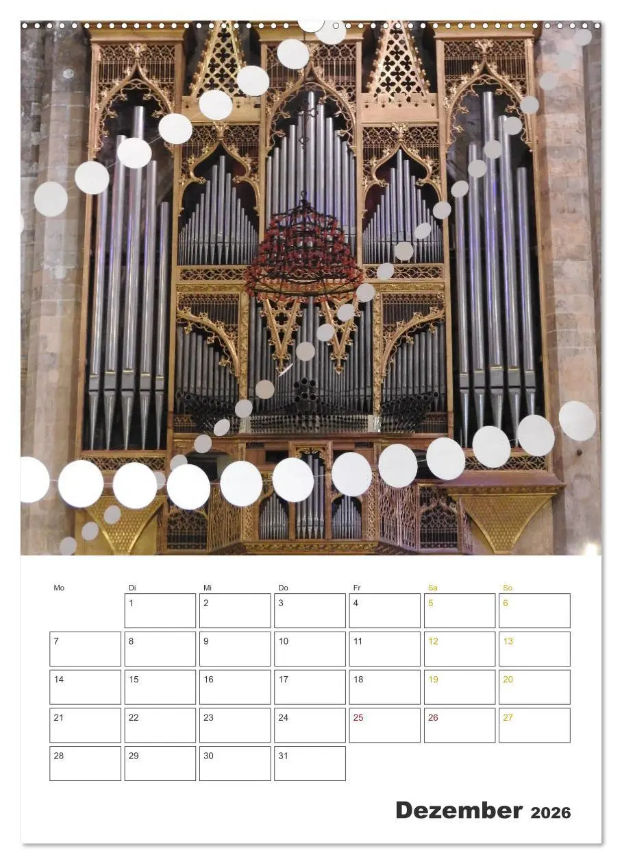 Bild: 9783516381023 | Orgeln zum Verlieben! (Wandkalender 2026 DIN A2 hoch), CALVENDO...