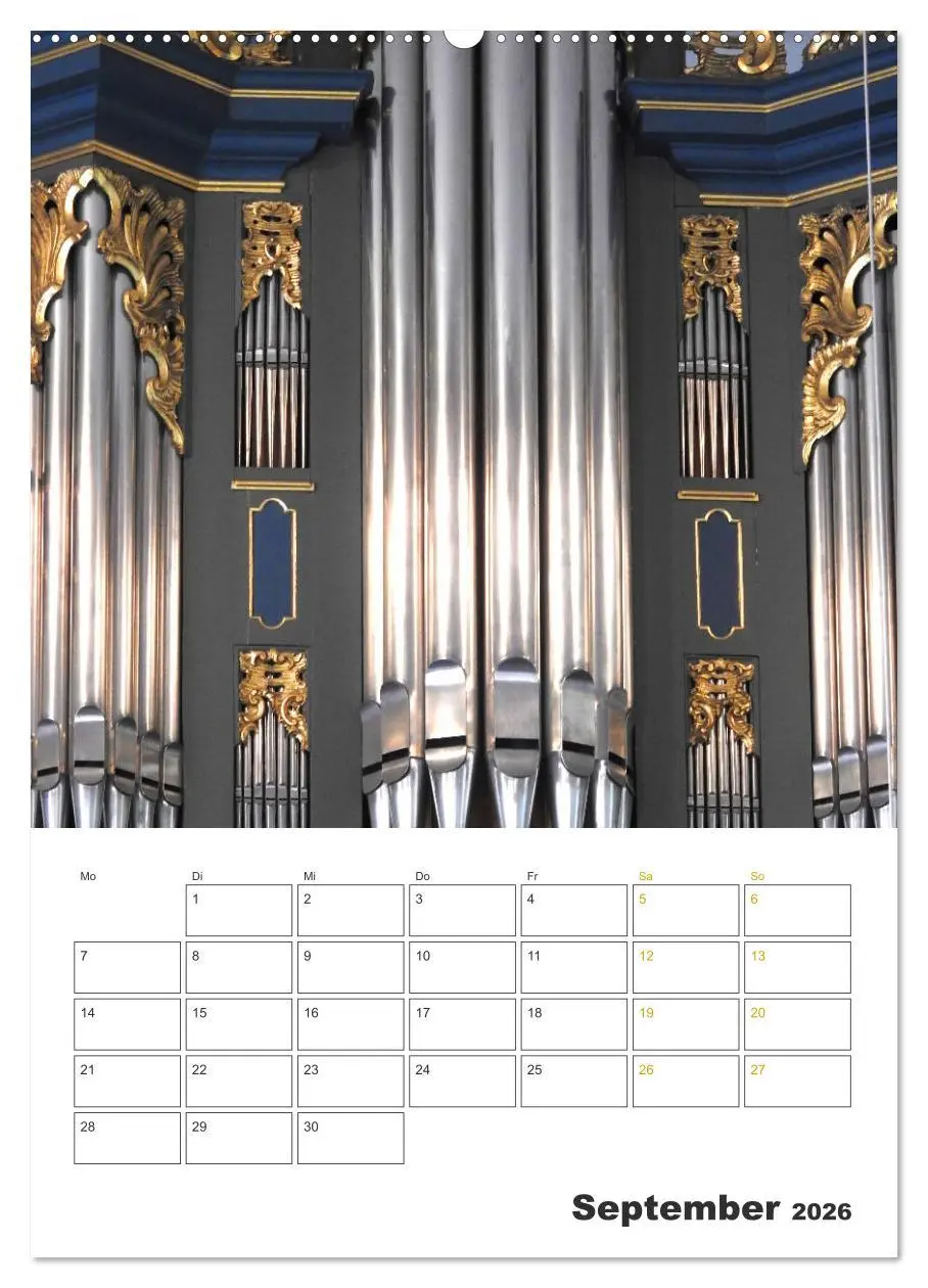 Bild: 9783516381023 | Orgeln zum Verlieben! (Wandkalender 2026 DIN A2 hoch), CALVENDO...