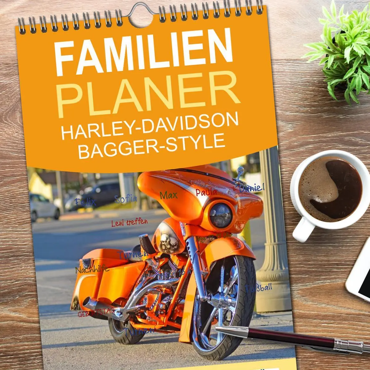 Bild: 9783516521023 | Familienplaner 2026 - BEST OF HARLEY-DAVIDSON BAGGER-STYLE mit 5...