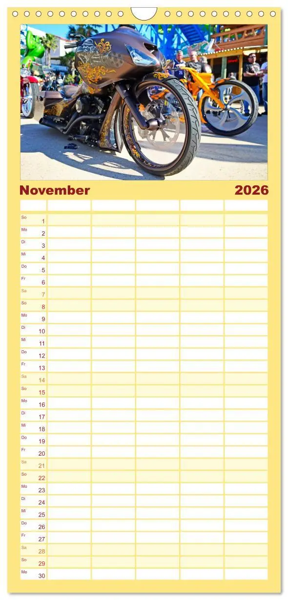 Bild: 9783516521023 | Familienplaner 2026 - BEST OF HARLEY-DAVIDSON BAGGER-STYLE mit 5...