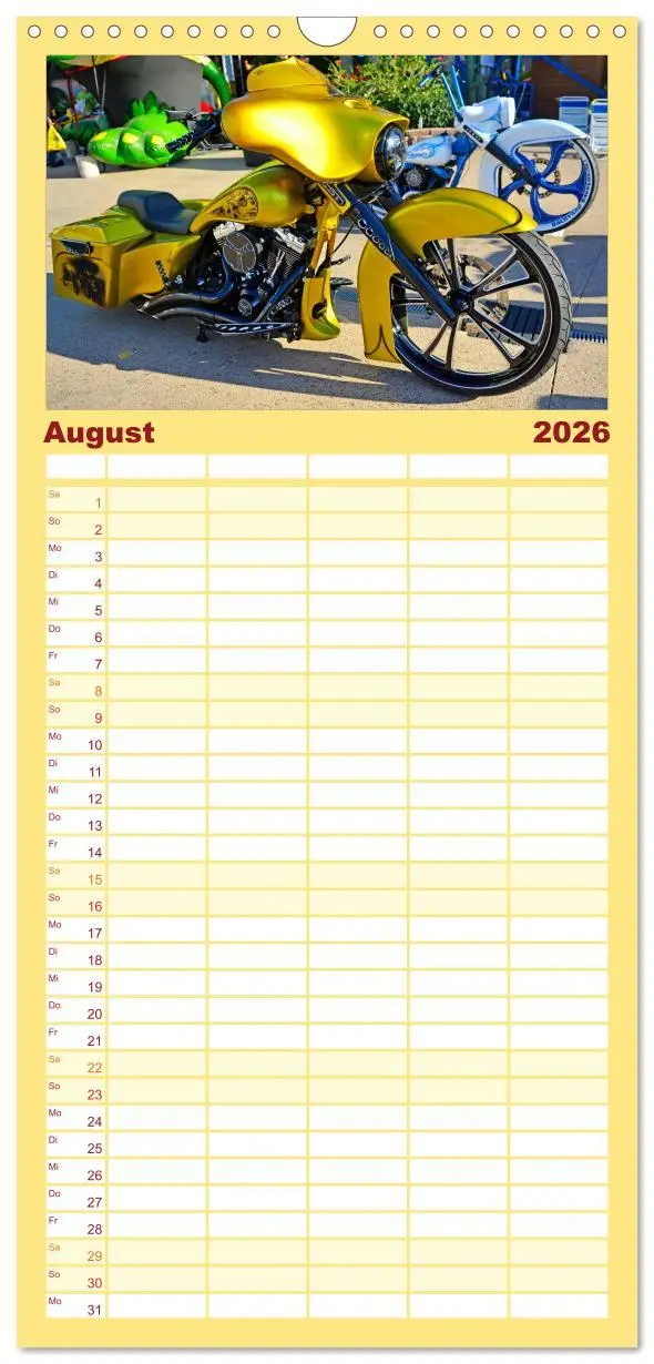 Bild: 9783516521023 | Familienplaner 2026 - BEST OF HARLEY-DAVIDSON BAGGER-STYLE mit 5...