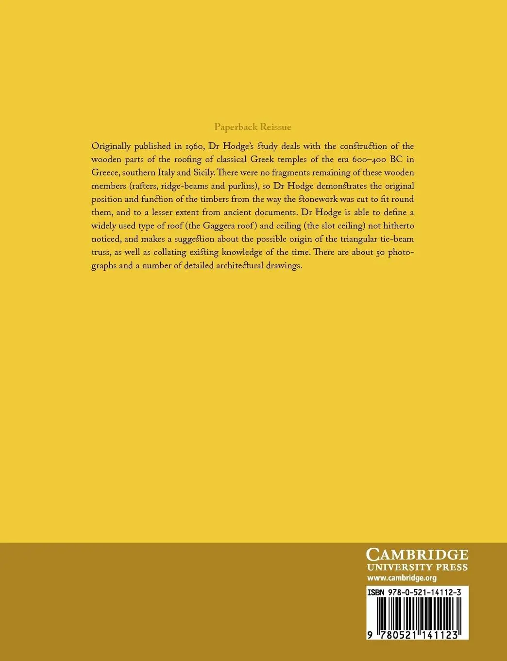 Rückseite: 9780521141123 | The Woodwork of Greek Roofs | A. Trevor Hodge | Taschenbuch | Englisch