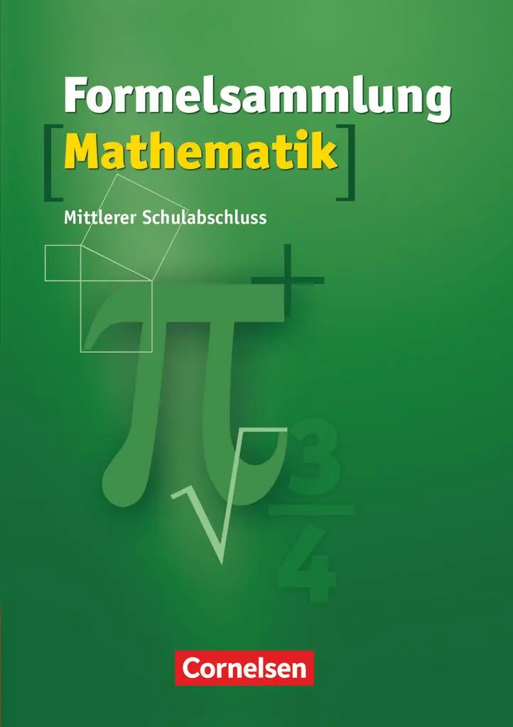 Cover: 9783060401123 | Formelsammlungen Sekundarstufe I - Mittlerer Schulabschluss...