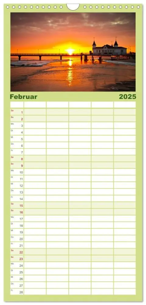 Bild: 9783457111123 | Familienplaner 2025 - Die Insel Usedom in Bildern mit 5 Spalten...