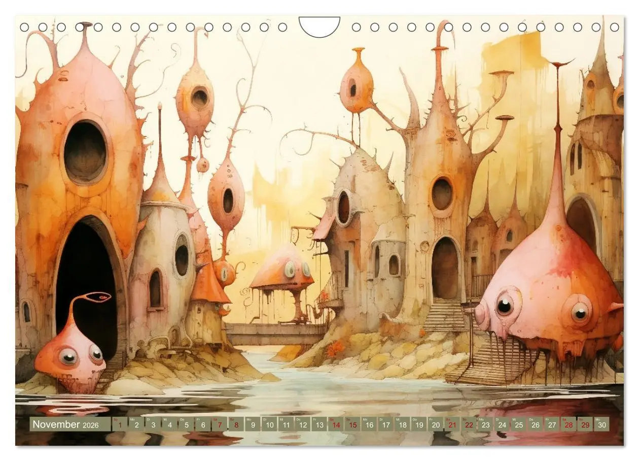 Bild: 9783457351123 | Kuriose Häuser (Wandkalender 2026 DIN A4 quer), CALVENDO...
