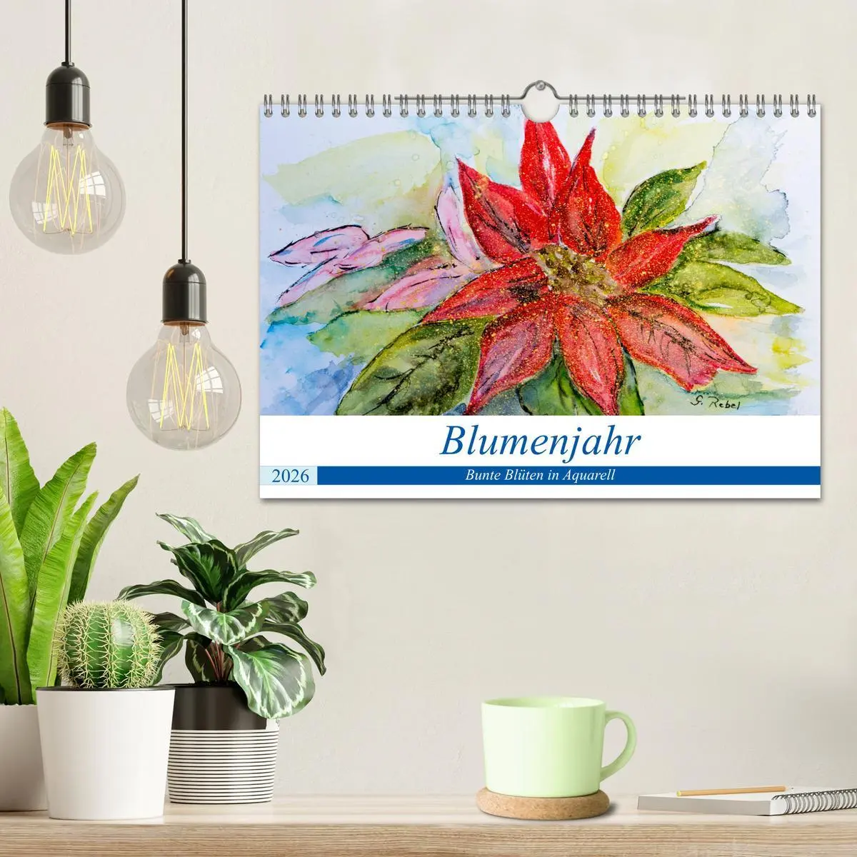 Bild: 9783457971123 | Blumenjahr - Bunte Blüten in Aquarell (Wandkalender 2026 DIN A4...