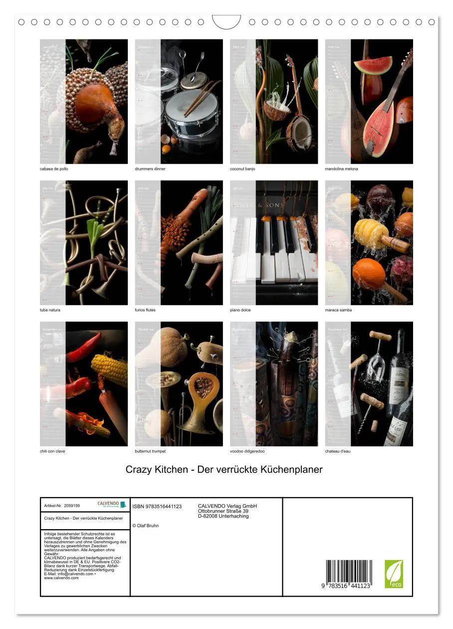 Bild: 9783516441123 | Crazy Kitchen - Der verrückte Küchenplaner (Wandkalender 2026 DIN...