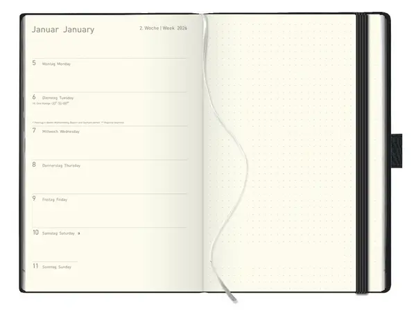 Bild: 9783731891123 | Buchkalender Times Big12 Edition Natur Schwarz 2026 | Korsch Verlag