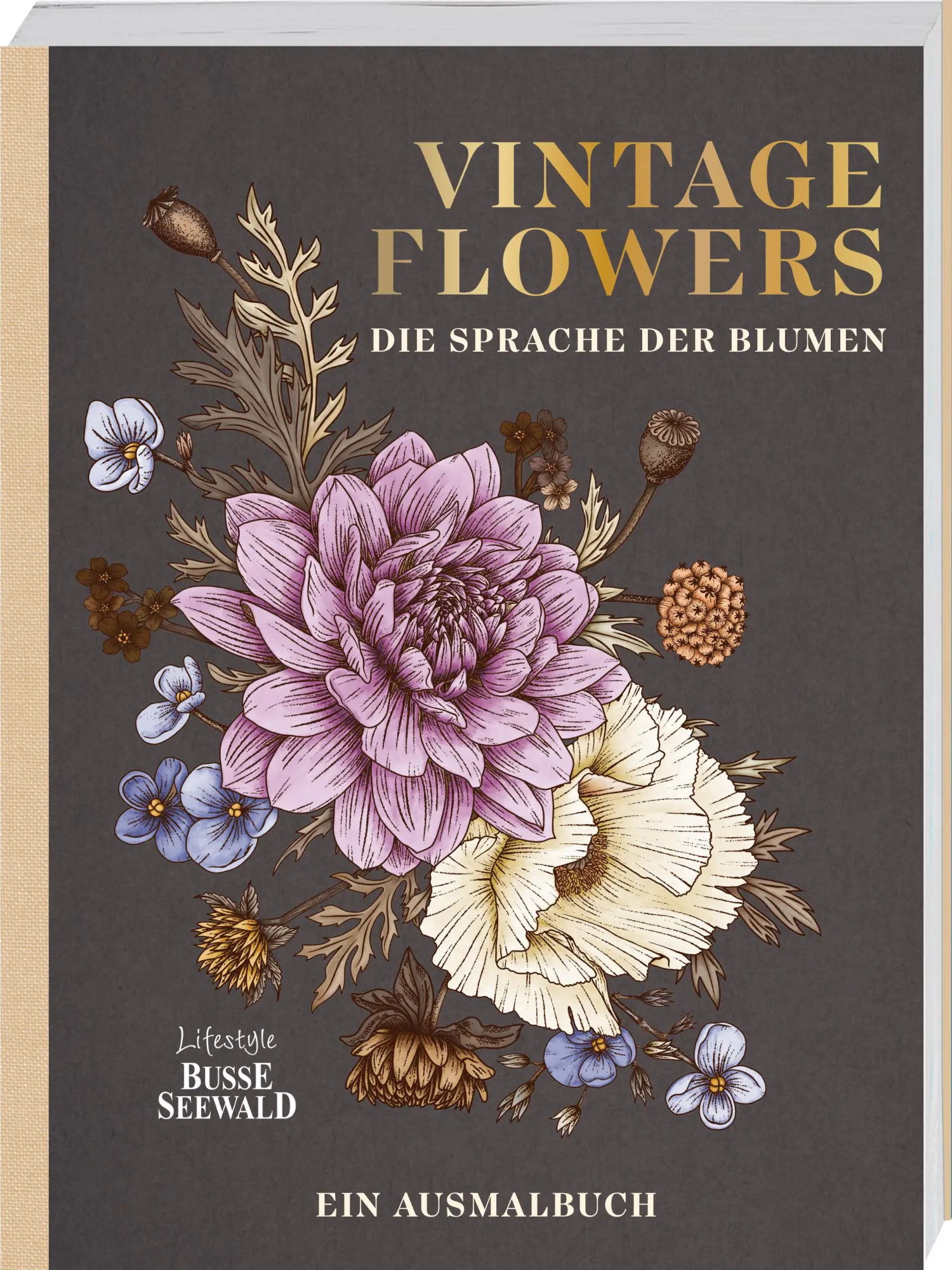 Cover: 9783735851123 | Vintage Flowers - Die Sprache der Blumen | Ein Ausmalbuch | Buch
