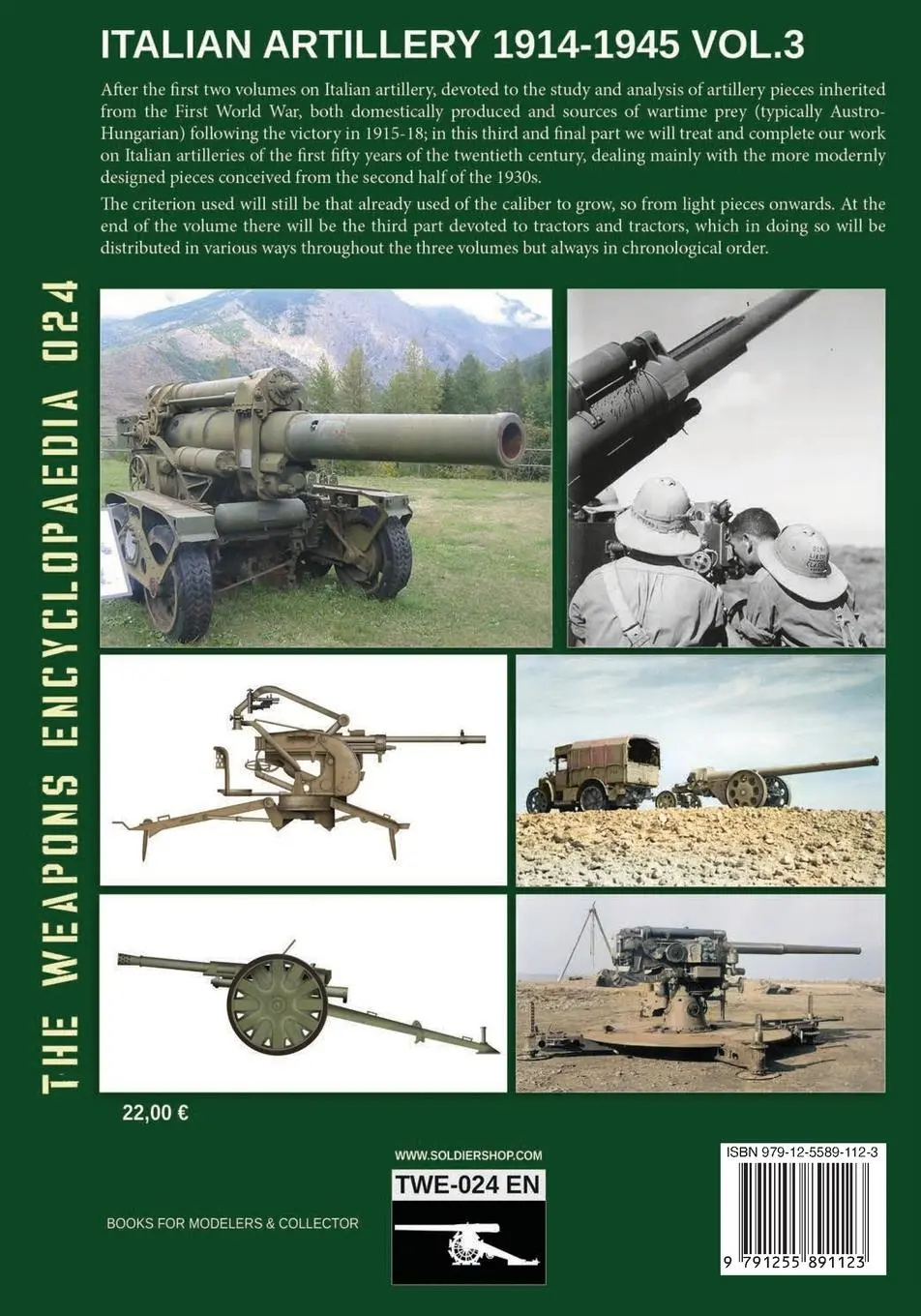 Rückseite: 9791255891123 | Italian Artillery 1914-1945 - Vol. 3 | Luca Stefano Cristini | Buch
