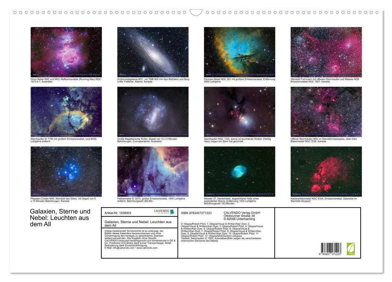 Bild: 9783457271223 | Galaxien, Sterne und Nebel: Leuchten aus dem All (Wandkalender 2026...