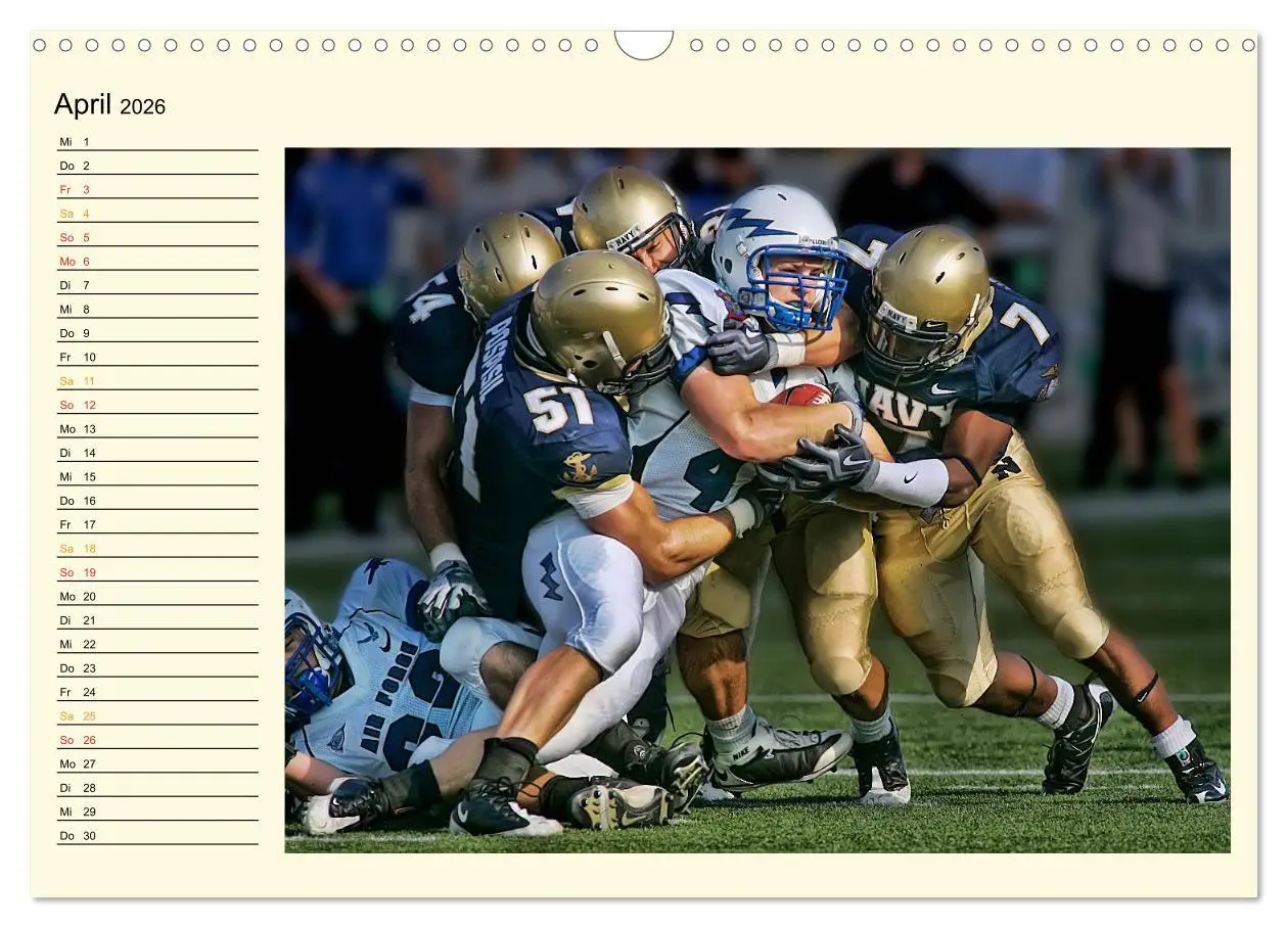 Bild: 9783457961223 | American Football - Taktik und Athletik (Wandkalender 2026 DIN A3...