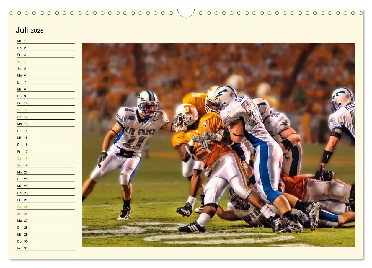 Bild: 9783457961223 | American Football - Taktik und Athletik (Wandkalender 2026 DIN A3...