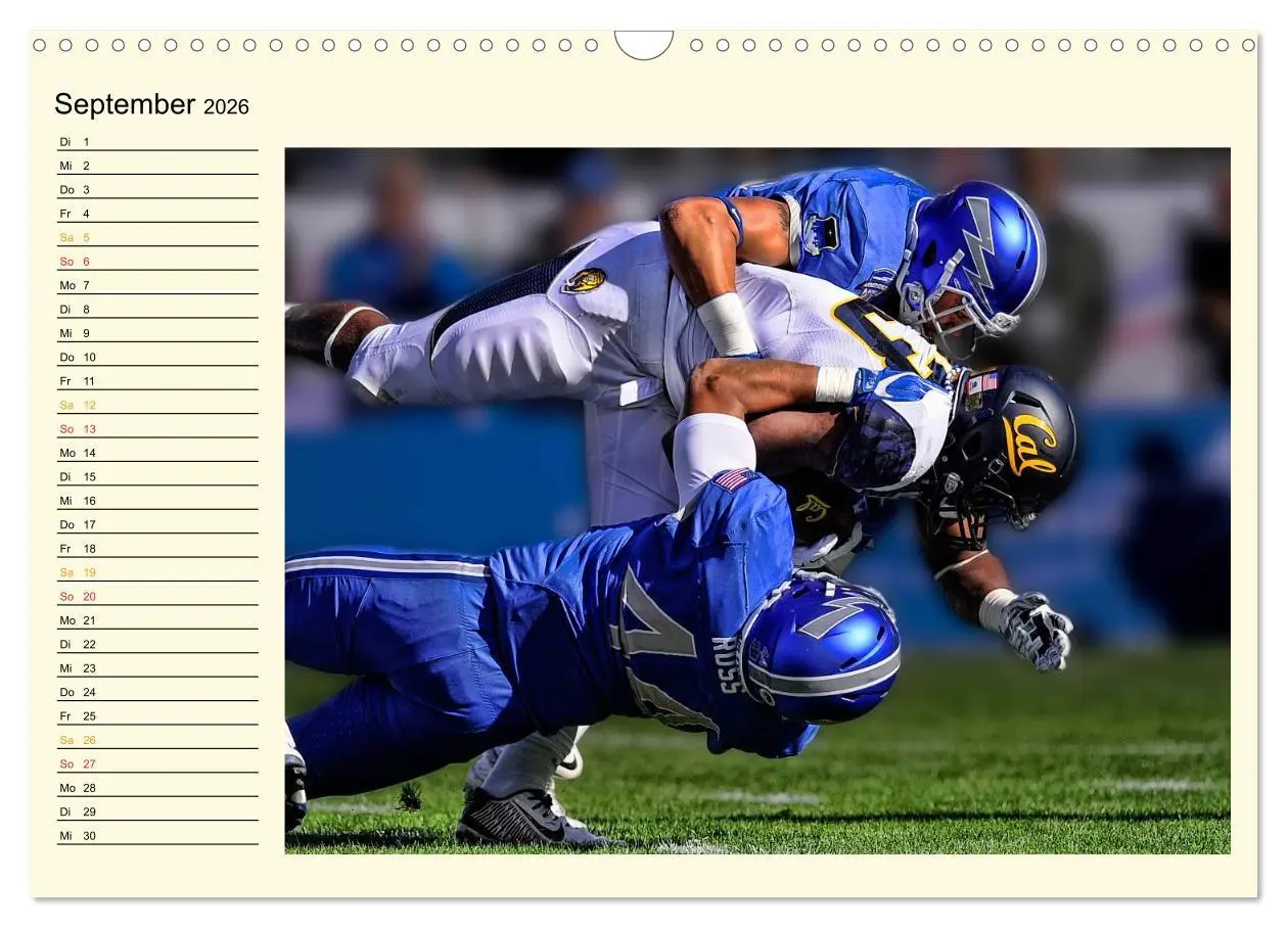 Bild: 9783457961223 | American Football - Taktik und Athletik (Wandkalender 2026 DIN A3...