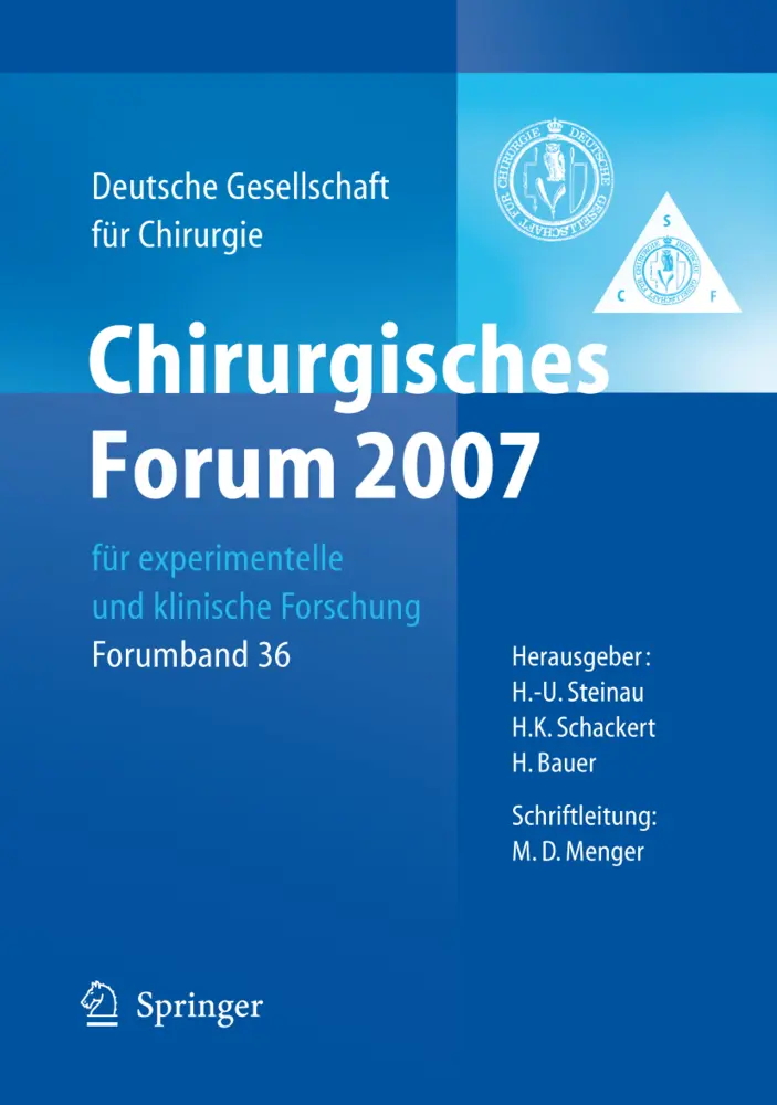 Cover: 9783540711223 | Chirurgisches Forum 2007 für experimentelle und klinische Forschung