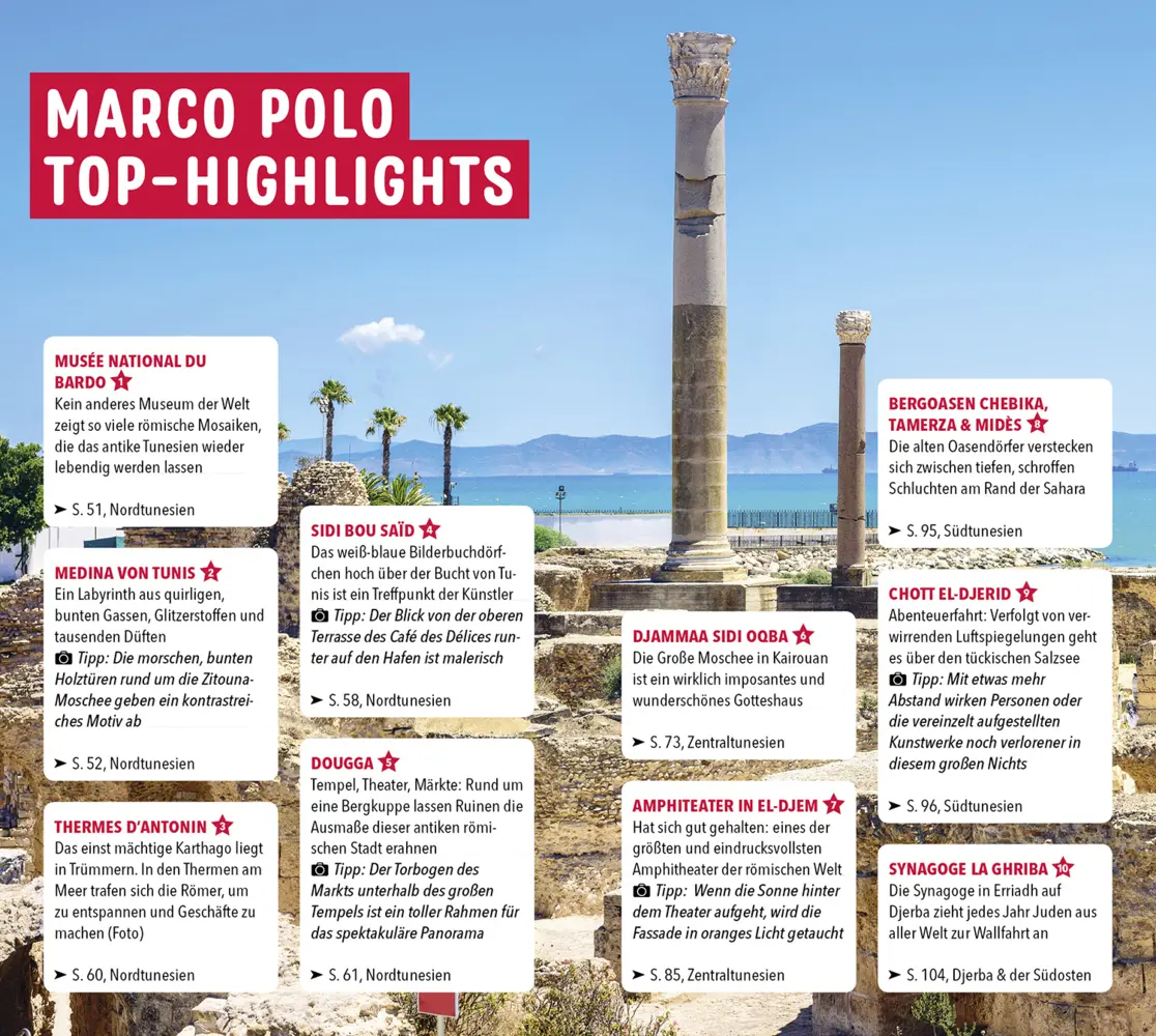 Bild: 9783829751223 | MARCO POLO Reiseführer Tunesien | Simon Kremer (u. a.) | Taschenbuch