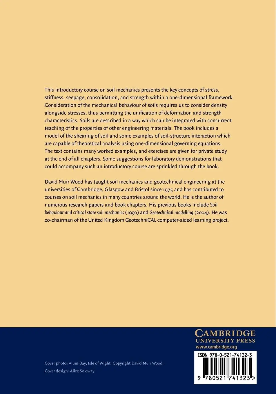 Rückseite: 9780521741323 | Soil Mechanics | A One-Dimensional Introduction | David Muir-Wood