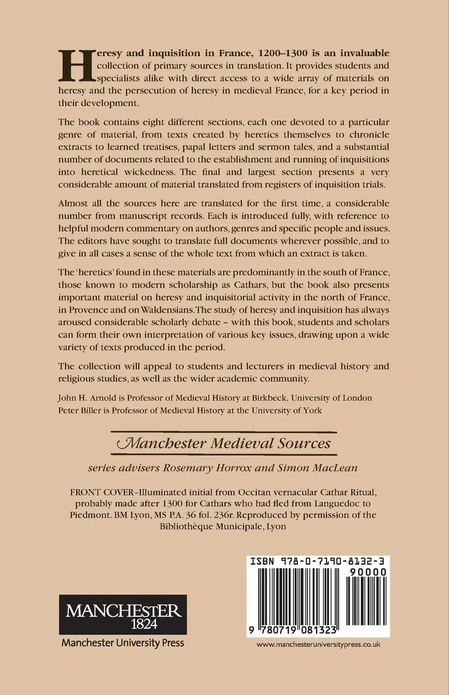Rückseite: 9780719081323 | Heresy and inquisition in France, 1200-1300 | Rosemary Horrox | Buch