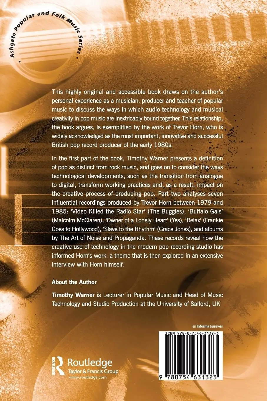 Rückseite: 9780754631323 | Pop Music - Technology and Creativity | Timothy Warner | Taschenbuch