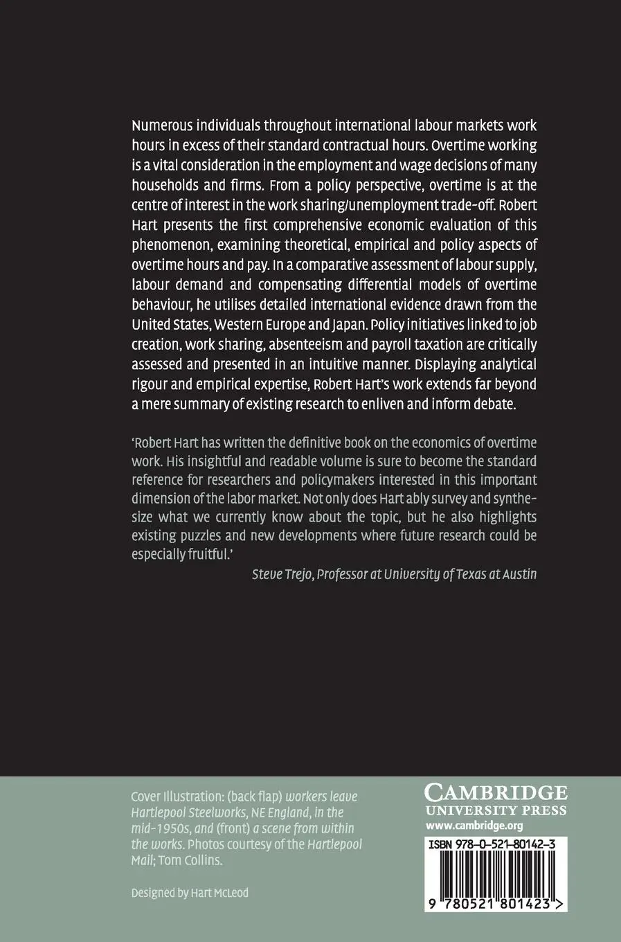 Rückseite: 9780521801423 | The Economics of Overtime Working | Robert. A Hart | Buch | Gebunden