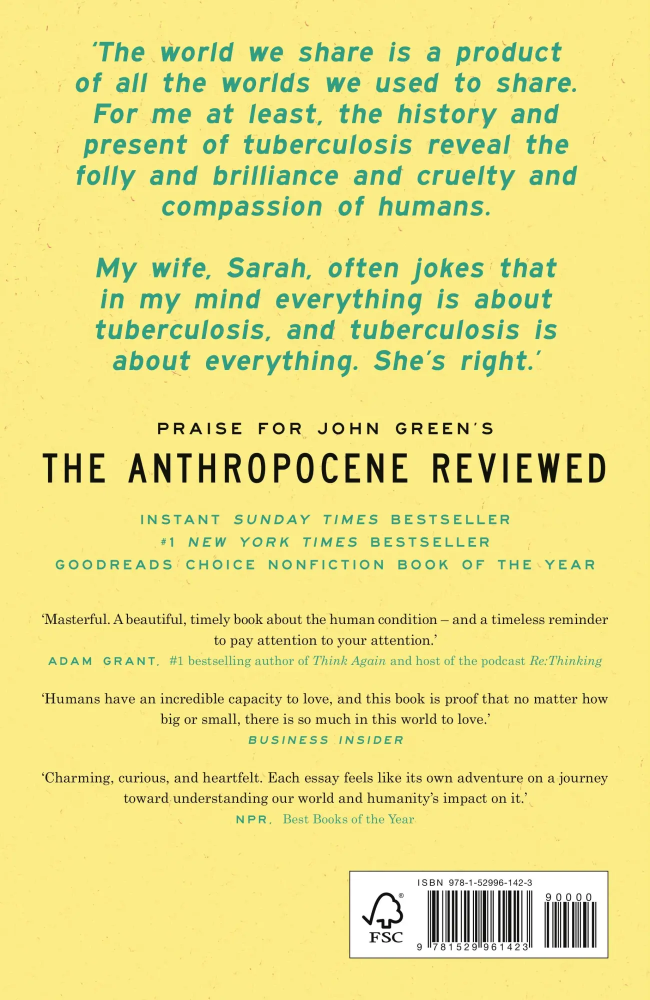 Rückseite: 9781529961423 | Everything Is Tuberculosis | John Green | Buch | Englisch | 2025