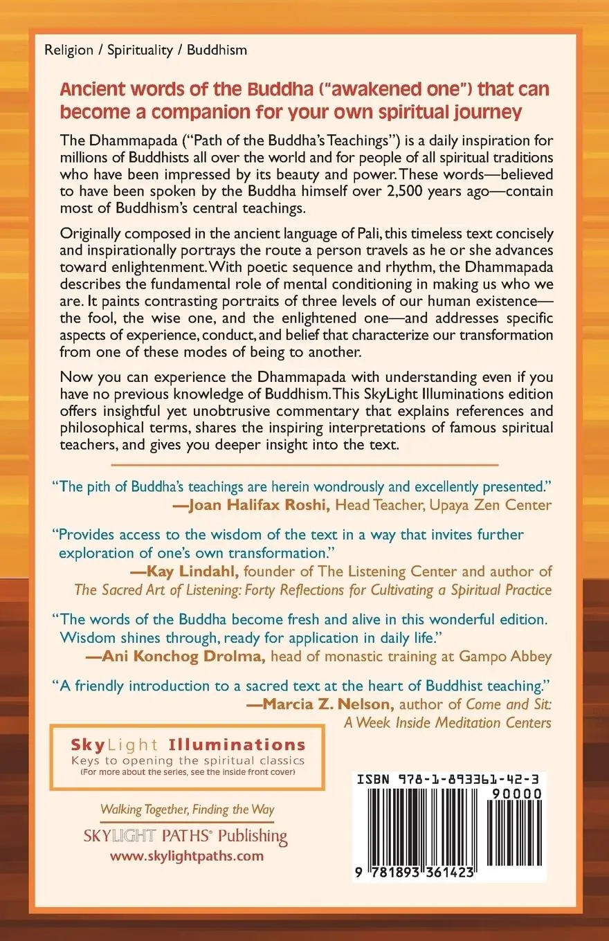 Rückseite: 9781893361423 | Dhammapada | Annotated &amp; Explained | Jack Maguire | Taschenbuch | 2002