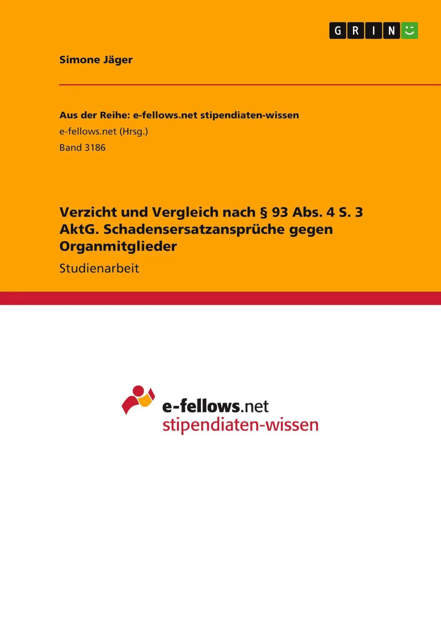 Cover: 9783668981423 | Verzicht und Vergleich nach § 93 Abs. 4 S. 3 AktG....