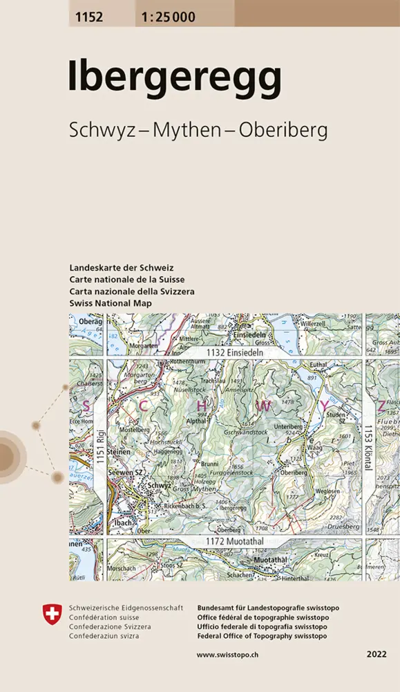 Cover: 9783302011523 | 1152 Ibergeregg | Schwyz - Mythen - Oberiberg | swisstopo | Gefalzt