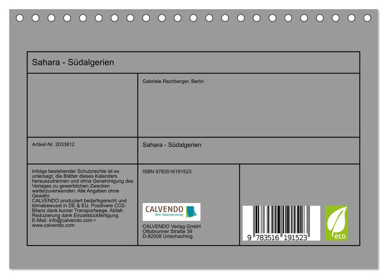Bild: 9783516191523 | Sahara - Südalgerien (Tischkalender 2026 DIN A5 quer), CALVENDO...