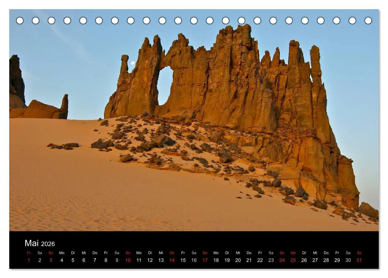 Bild: 9783516191523 | Sahara - Südalgerien (Tischkalender 2026 DIN A5 quer), CALVENDO...
