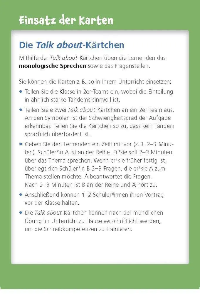 Bild: 9783834671523 | Time to talk - Englisch sprechen üben | Marleen Benedikt | Box | 64 S.