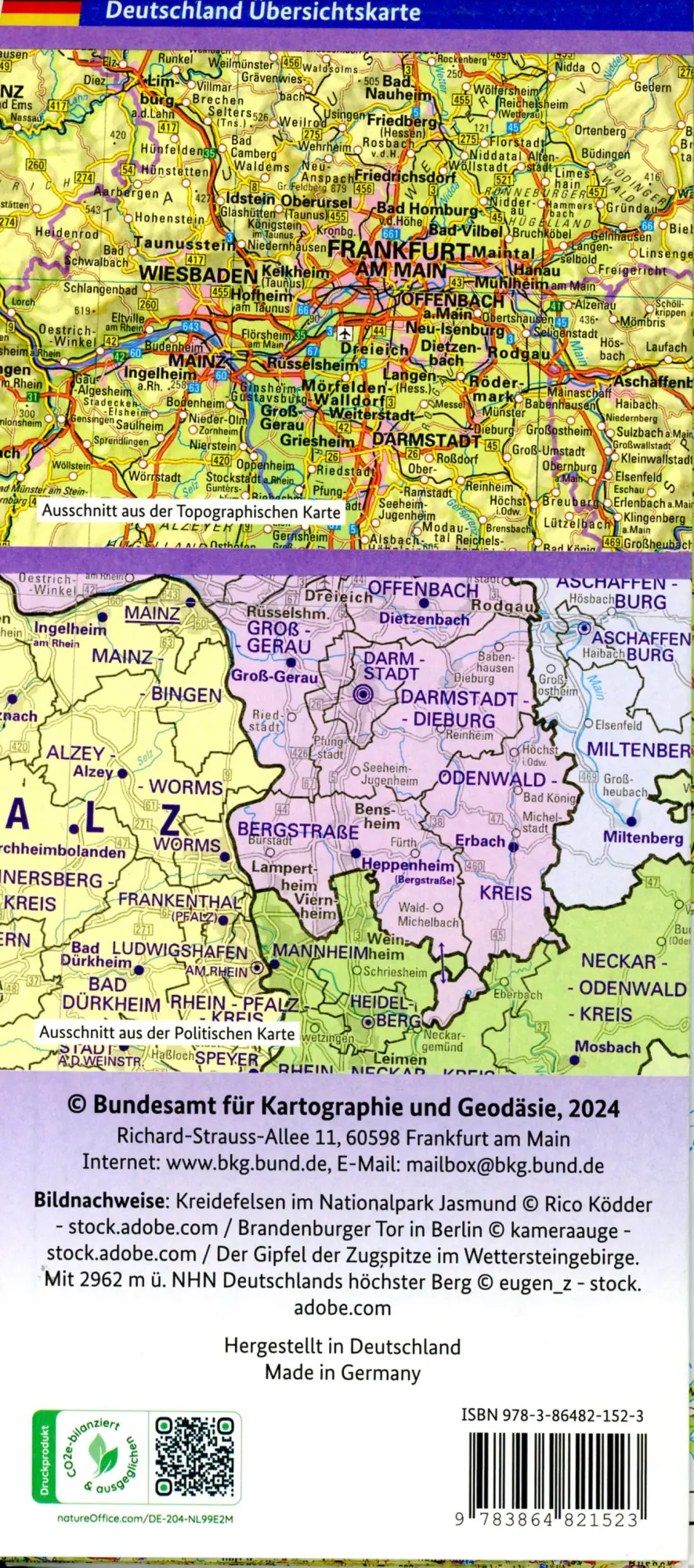 Bild: 9783864821523 | Deutschland Übersichtskarte | Geodäsie | (Land-)Karte | Deutsch | 2025