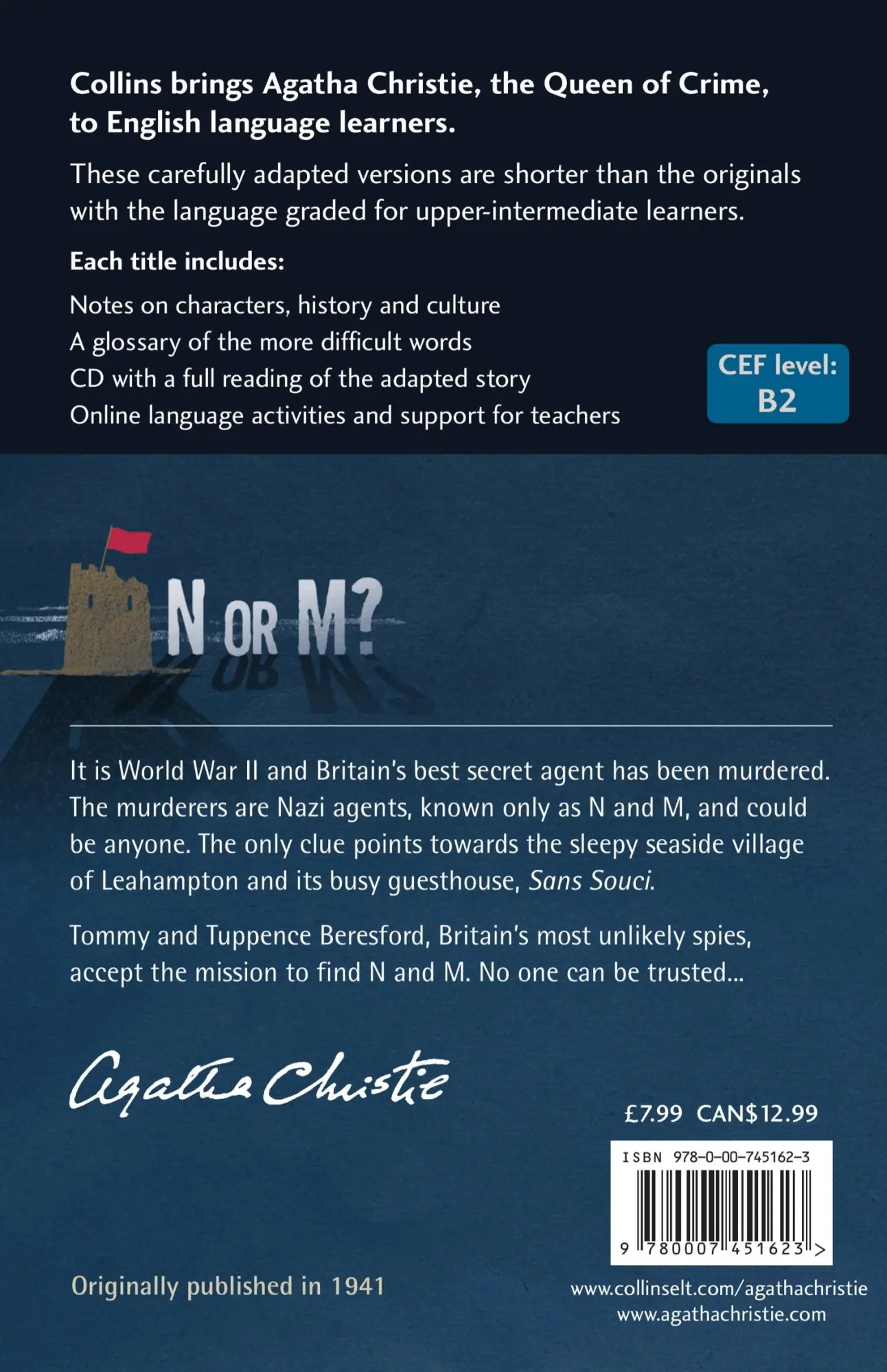 Rückseite: 9780007451623 | N or M? | Agatha Christie | Taschenbuch | 122 S. | Englisch | 2012