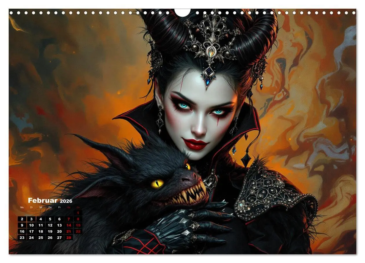 Bild: 9783457301623 | Goth Fantasie (Wandkalender 2026 DIN A3 quer), CALVENDO Monatskalender