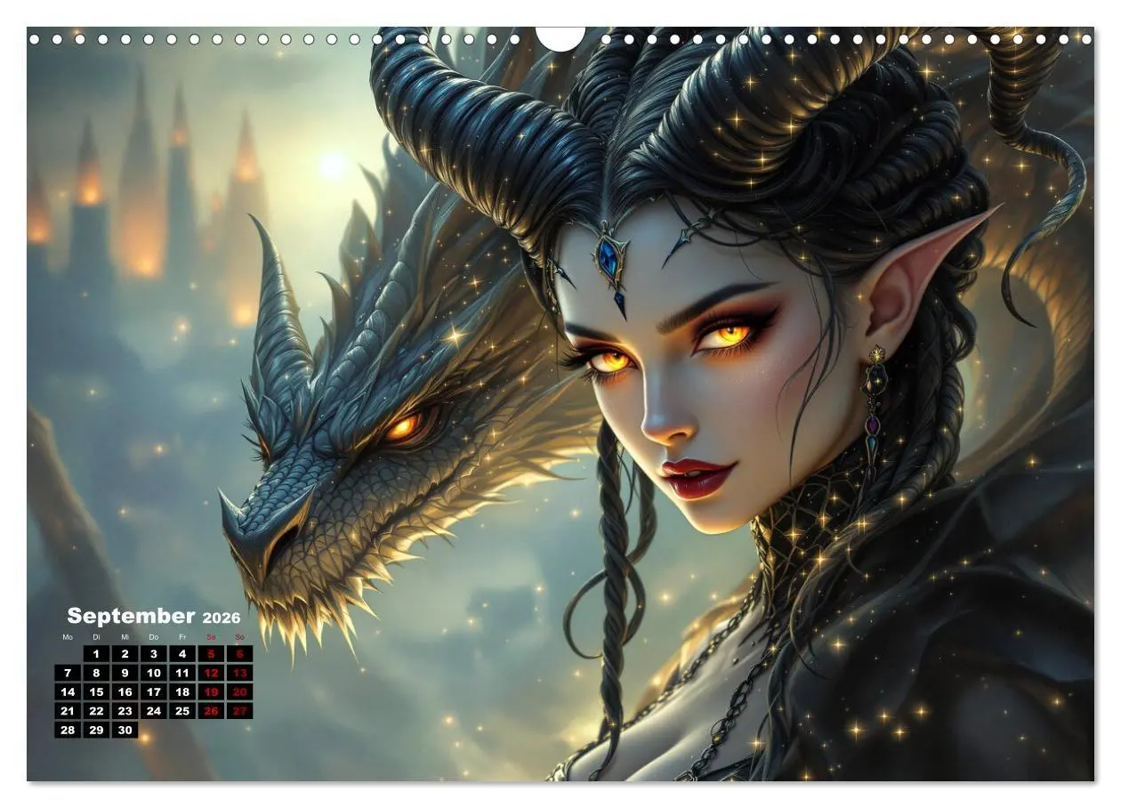 Bild: 9783457301623 | Goth Fantasie (Wandkalender 2026 DIN A3 quer), CALVENDO Monatskalender