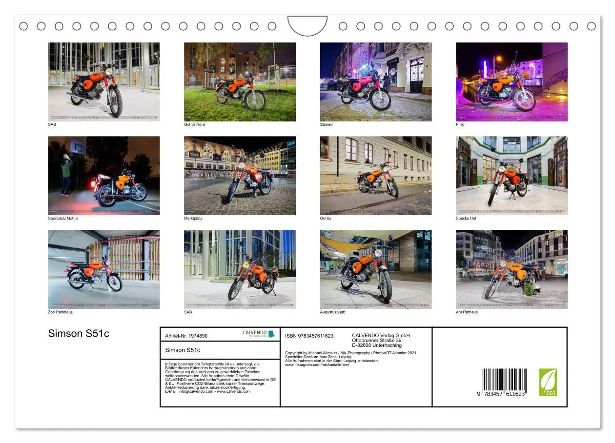 Bild: 9783457611623 | Simson S51c (Wandkalender 2026 DIN A4 quer), CALVENDO Monatskalender