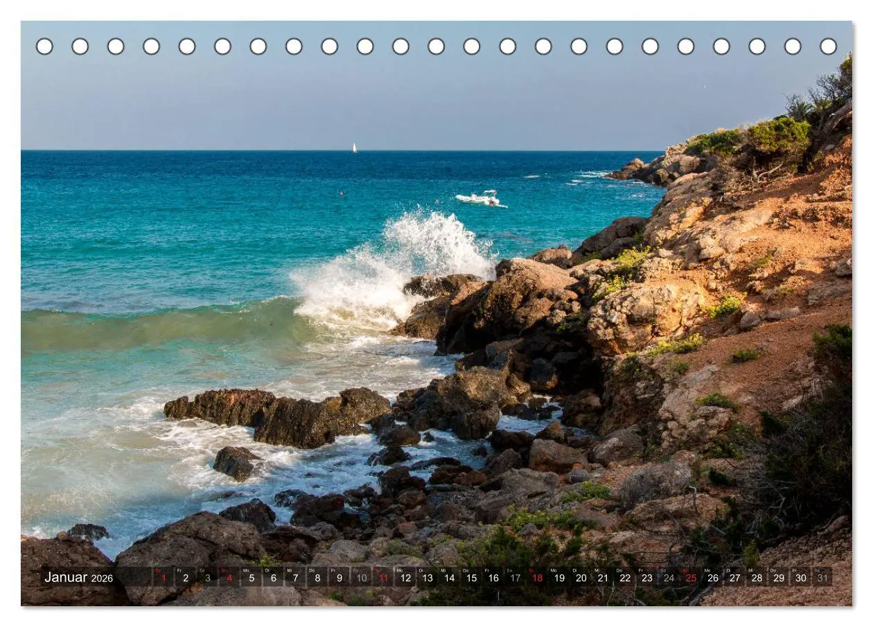 Bild: 9783457921623 | Ibiza Küste, Buchten und Strände (Tischkalender 2026 DIN A5 quer),...