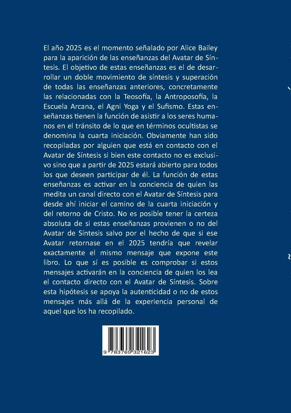 Rückseite: 9783769321623 | Enseñanzas del Avatar de Síntesis | Óscar González Pérez | Taschenbuch