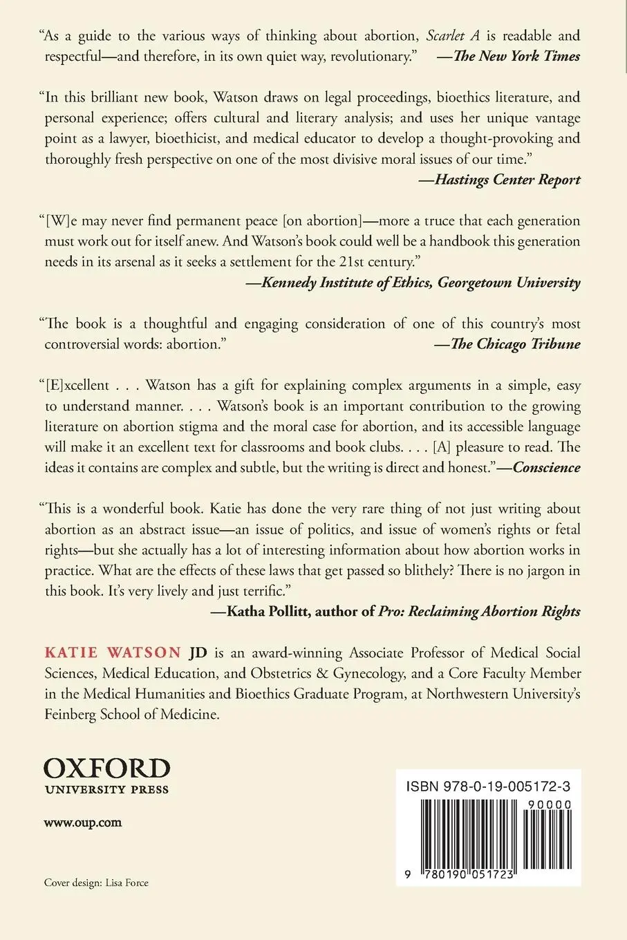 Rückseite: 9780190051723 | Scarlet A | The Ethics, Law, and Politics of Ordinary Abortion | Buch