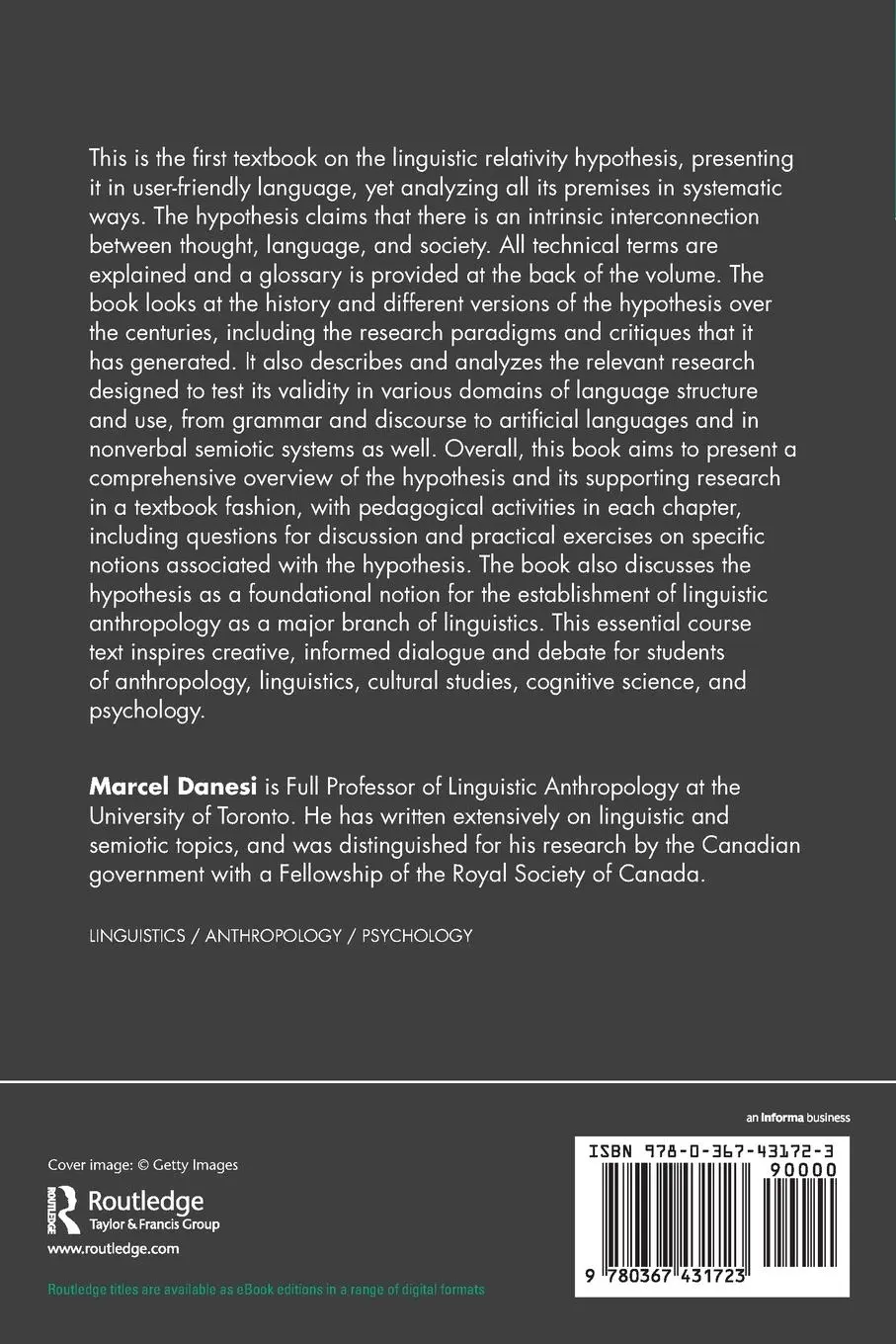 Rückseite: 9780367431723 | Linguistic Relativity Today | Marcel Danesi | Taschenbuch | Englisch