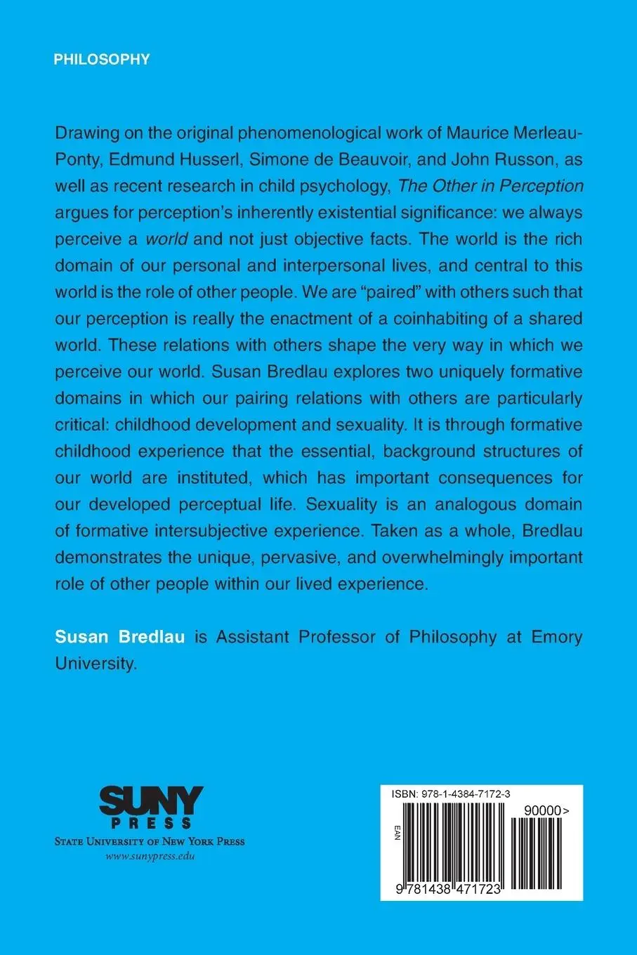 Rückseite: 9781438471723 | The Other in Perception | Susan Bredlau | Taschenbuch | Englisch
