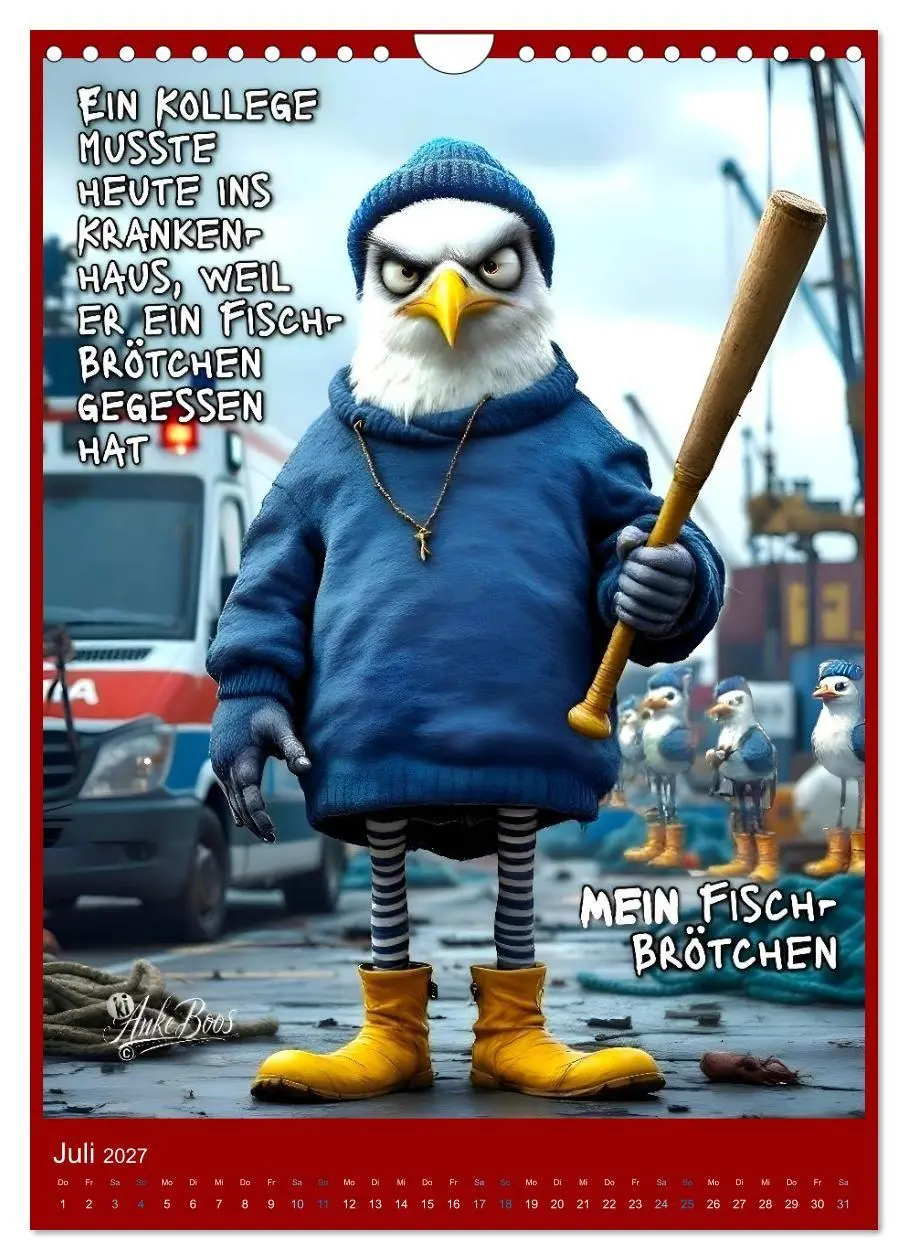 Bild: 9783516791723 | Böse Möwen - Jenseits des guten Geschmacks (Wandkalender 2027 DIN...