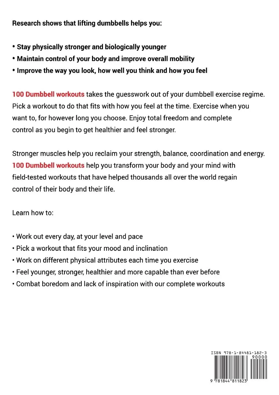 Rückseite: 9781844811823 | 100 Dumbbell Workouts | N. Rey | Taschenbuch | Englisch | 2023