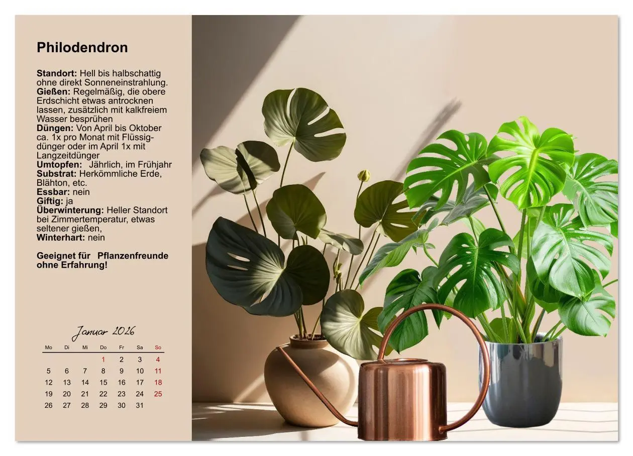 Bild: 9783516611823 | Bestes Raumklima durch Zimmerpflanzen (Wandkalender 2026 DIN A4...