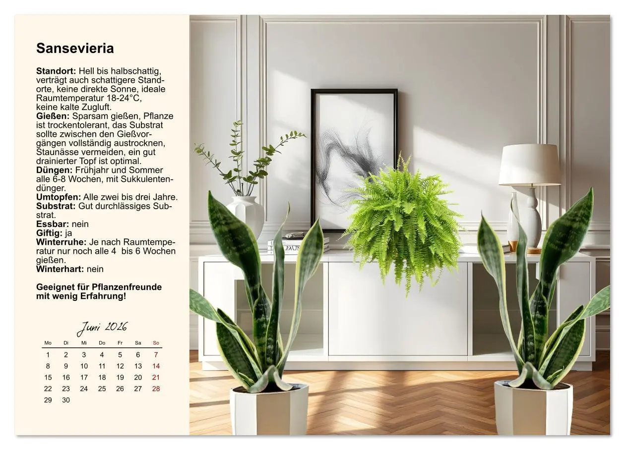Bild: 9783516611823 | Bestes Raumklima durch Zimmerpflanzen (Wandkalender 2026 DIN A4...