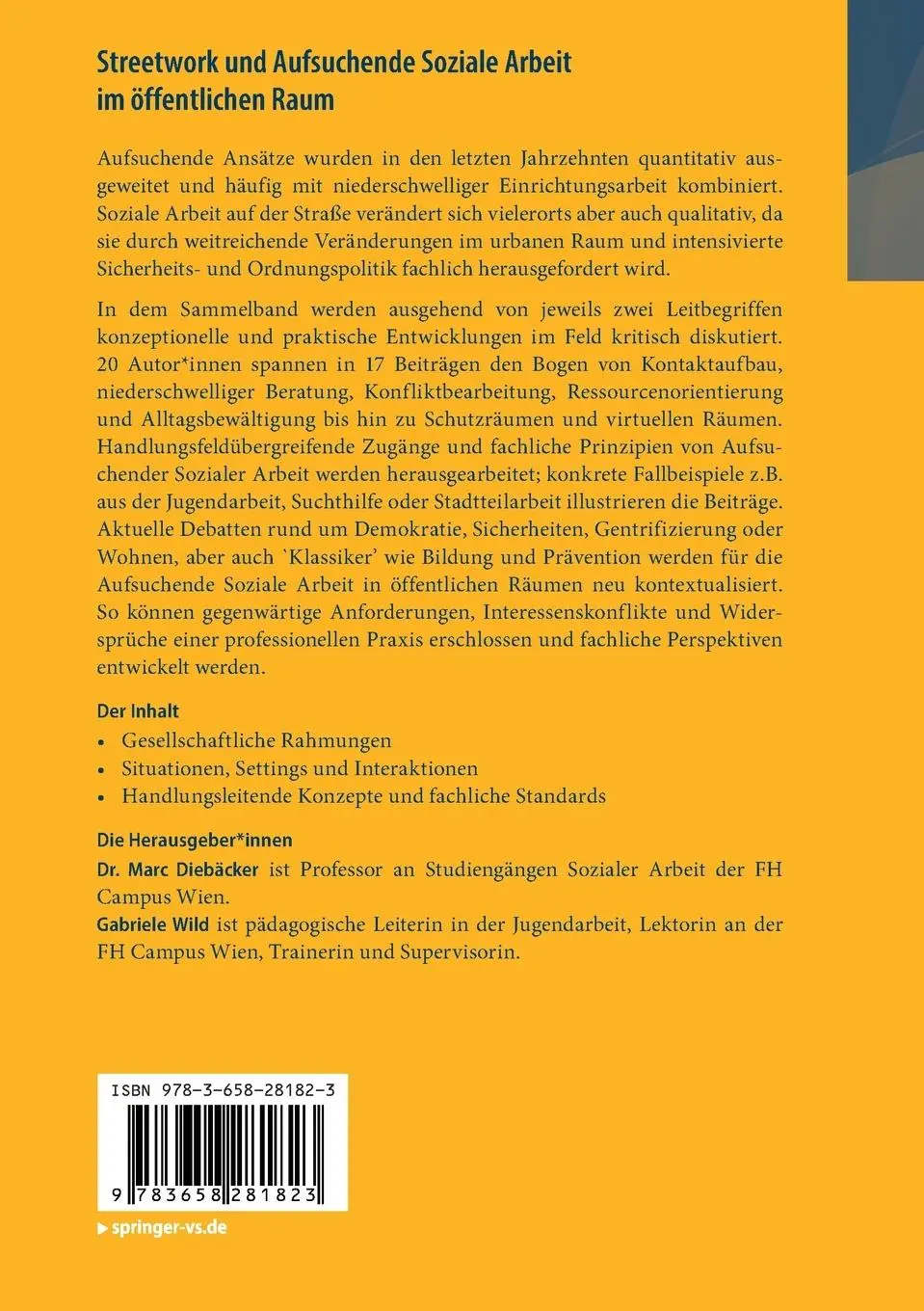 Rückseite: 9783658281823 | Streetwork und Aufsuchende Soziale Arbeit im öffentlichen Raum | Buch