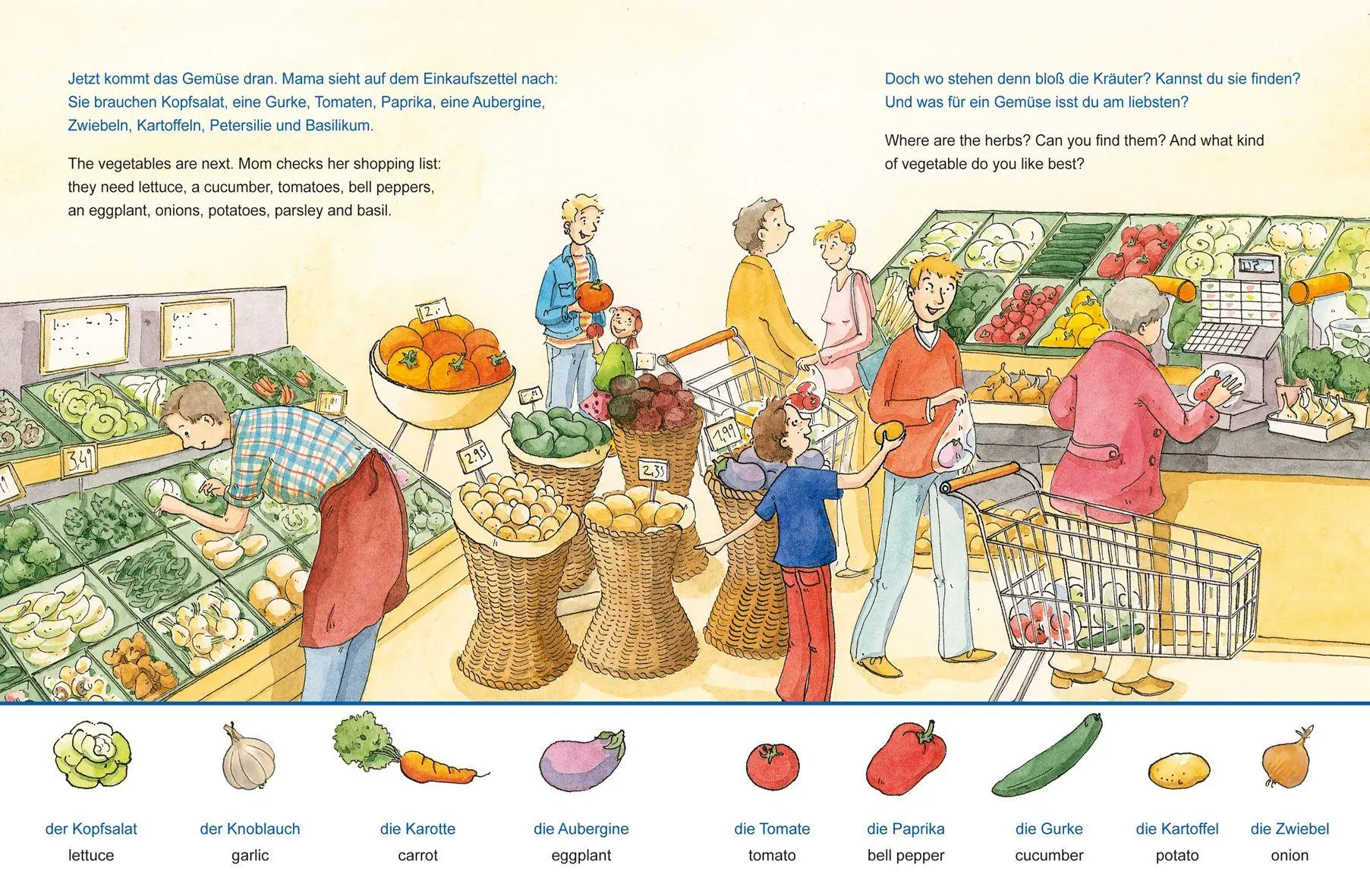 Bild: 9783695051823 | Im Supermarkt (Deutsch-Englisch) | Zweisprachiges Kinderbuch | Böse