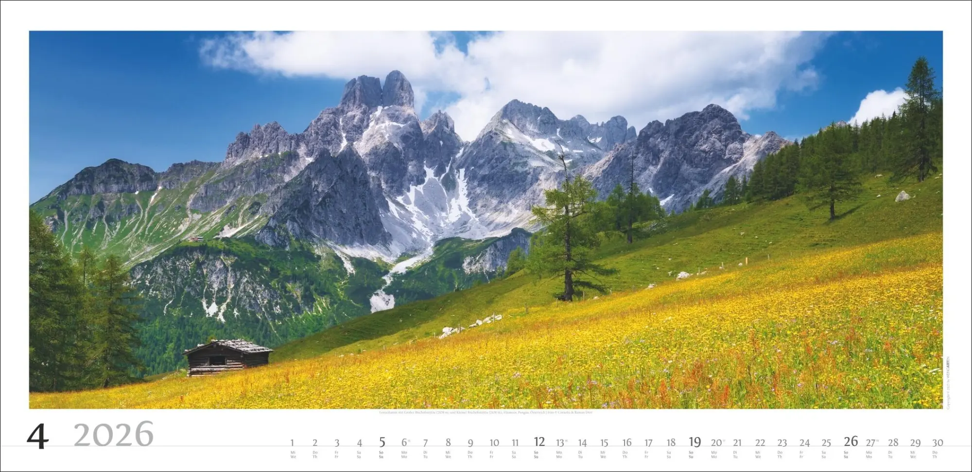 Bild: 9783839901823 | Alpenpanorama Kalender 2026 | Cornelia Dörr | Kalender | Spiralbindung