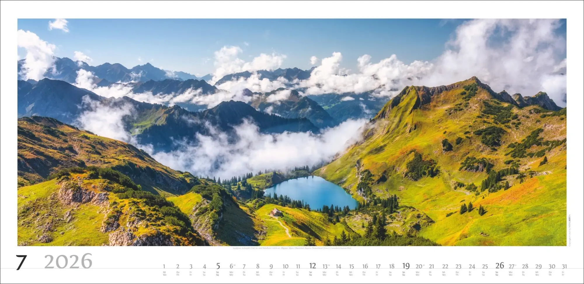 Bild: 9783839901823 | Alpenpanorama Kalender 2026 | Cornelia Dörr | Kalender | Spiralbindung